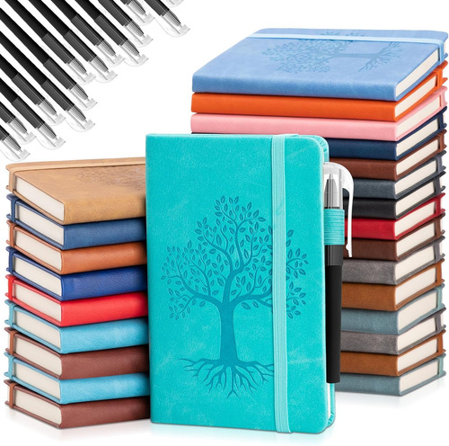 Árbol Cuadernos Pequeños Bolígrafo Cuero Cuadernos D...