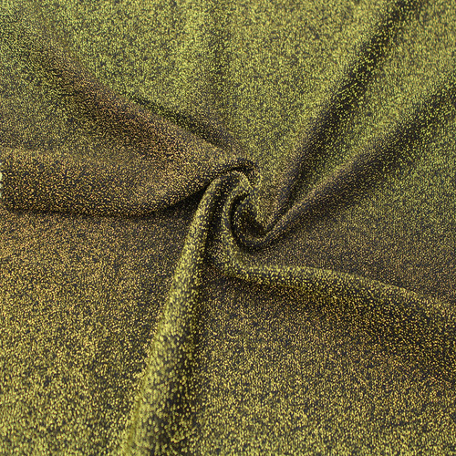 Tela Lurex 4-way Stretch Poliéster Oro Negro 10 Yardas