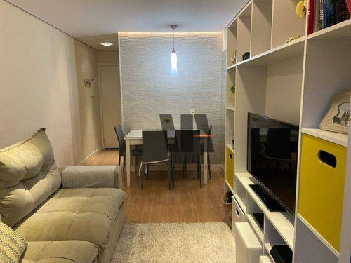 Imagem 1 de 14 de Apartamento 52m2 No Condomínio Reserva Do Bosque Com: 2 Dormitórios, Sala 2 Ambientes, 1 Vaga De Garagem. - Ap1210