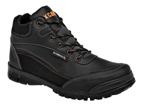 Zapato Hiking Bycasino X R011 Color Negro Para Hombre Tx4