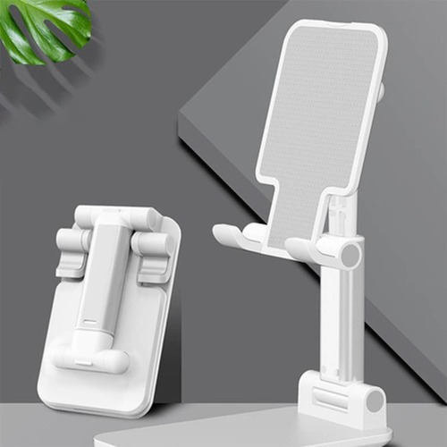 Soporte Ajustable Plegable Para Teléfono Móvil, Color Blanco