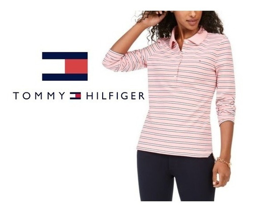 Chomba Polo Tommy Hilfiger Mujer Rugby Manga Larga Importada