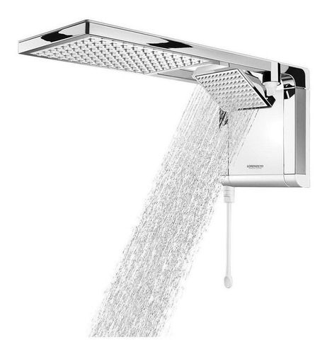 Imagem 4 de 5 de Chuveiro elétrico de parede Lorenzetti Acqua Ultra Duo branco-cromado 7800W 220V