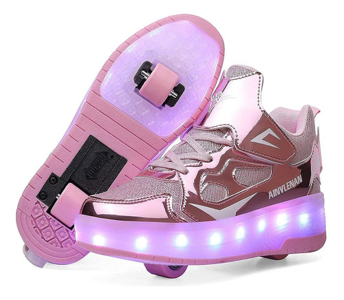 Zapatos Para Niños Con Luces Led, Patines Con Ruedas Out