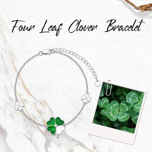Pulsera De Trébol De Cuatro Hojas De Diamantes Para Mujer Pu