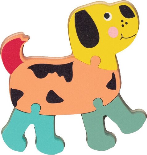 Rompecabezas Encastre Perro Piezas Madera Fl571