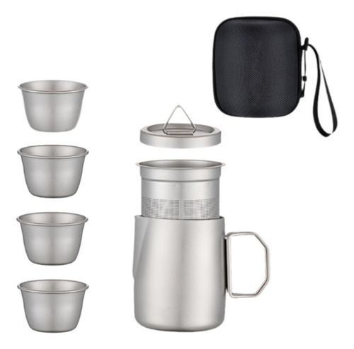 Juego De Té De Titanio Regalo De Tetera De Viaje Con Bolsa.