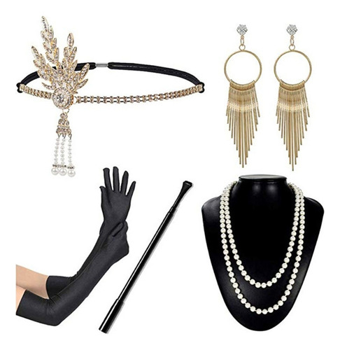 Estupendo Set De Accesorios Gatsby Para Mujer Flapper Headpi