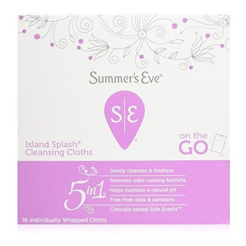 Veranos Eve Cleansing Cloths 16 Count Island Splash (paquete