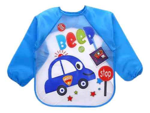 Babero Delantal Para Bebe Impermeable Con Mangas X3
