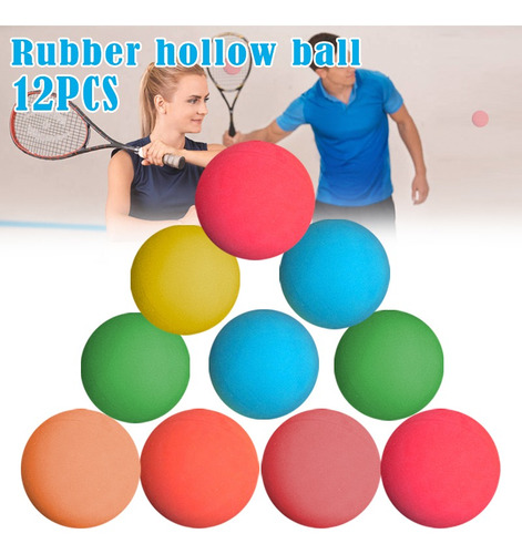 12 Pelotas De Goma De Raquetball De 5,5 Cm De Alta Elasticid