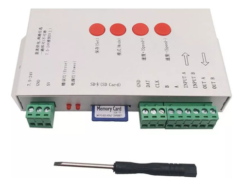 Controlador Led Rgb T1000s, Tarjeta Sd, Controlador 2048