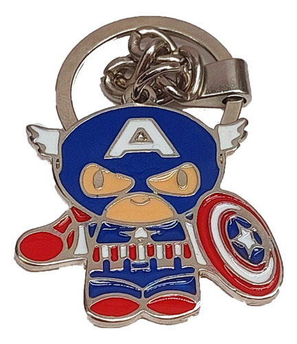 Llavero Capitan America Figura Metálica Marvel