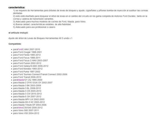 Puesta A Punto Ford Sigma Fiesta Focus 1.6 16v Regla G.