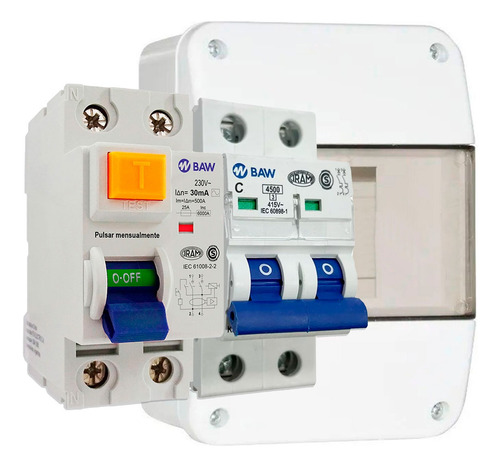 Kit Instalación Domiciliaria Termica Disyuntor Caja Baw 40a