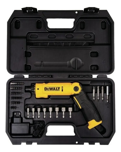 Parafusadeira 1/4 (6,35) 8v Max Íon De Litio Dewalt- Dcf008 Cor Amarelo