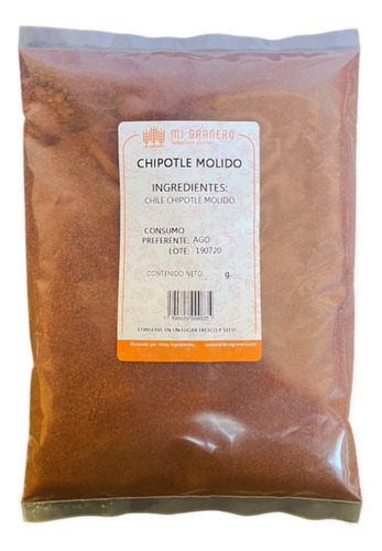 Chile Chipotle Molido Puro En Polvo 500 G