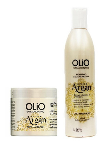 Kit Olio Extraordinario Argan Shampoo + Baño De Crema