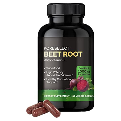 Koreselect Beet Root 1000mg Cápsulas Con Vitamina E Dmrym