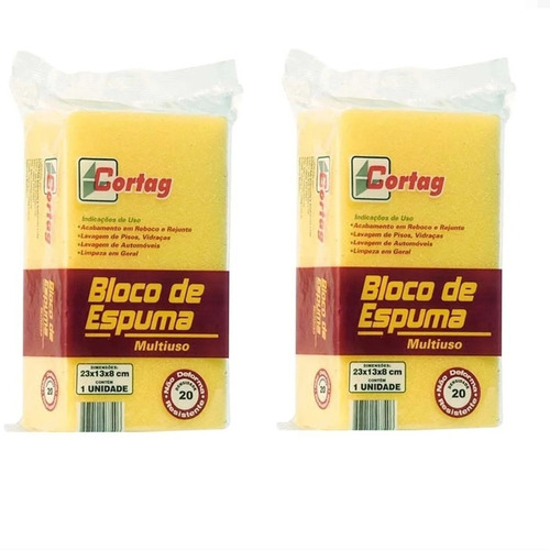 Bloco Espuma Multiuso Cortag C/ 2 Peças