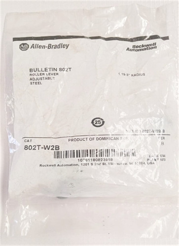 Allen Bradley 802t-w2b Palanca De Rodillo Ajustable De Acero
