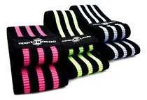 Comprar Bandas Planas Set X 3 Sportfitness Elásticas Cerradas Tela Color Rosado-verde-azul