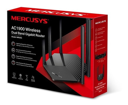 Router Mercusys Mr50g Ac1900 Gigabit Dual Band 6 Antenas