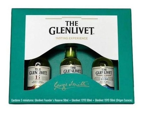 Whisky Glenlivet Miniaturas X3 Gift Box 15 Años+12 Años+ Fr 
