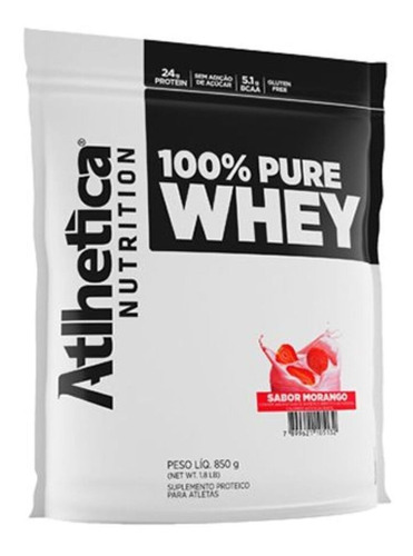 100% Pure Whey Protein - 850g Morango - Atlhetica