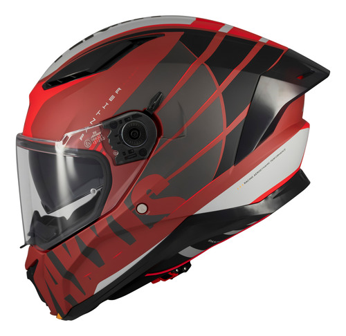 Casco Doble Visor Axxis Panther Sv Flight C5 Mate Rojo Grafica M