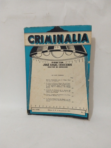 Revista Criminalia José Ángel Ceniceros #3 1965 