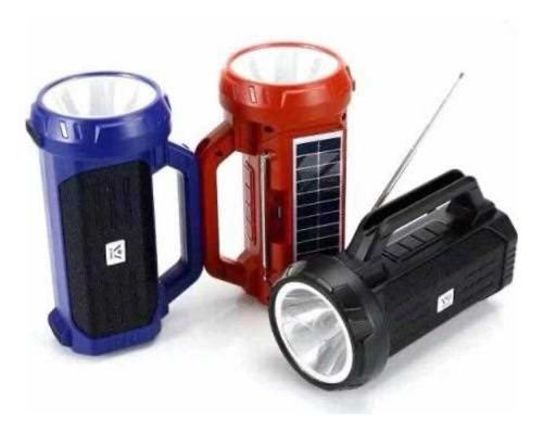 Parlante Bt Fm Portatil Con Linterna Recargable Solar Usb !!