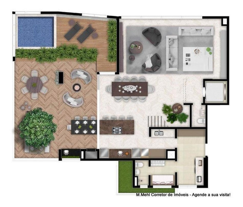 Imagem 28 de 30 de Apartamento Com 4 Dormitórios À Venda Com 413.98m² Por R$ 3.369.000,00 No Bairro Cabral - Curitiba / Pr - M2ca-dh82a