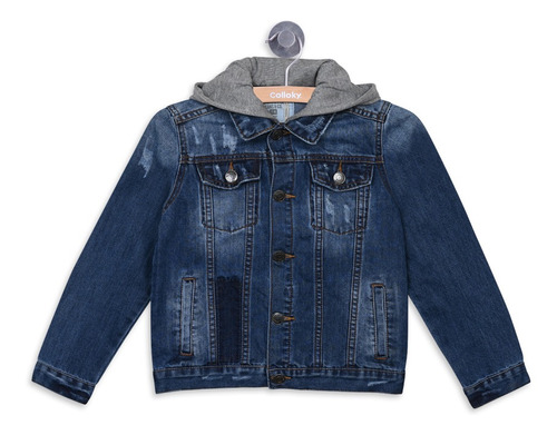 Chaqueta Mezclilla Gorro Franela Denim Boy Colloky