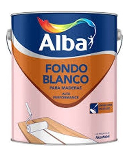 Fondo Blanco Alba Pintura Base P/madera 4lt Pintumm