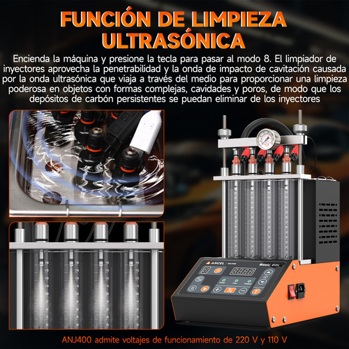 Laboratorio Limpieza Y Prueba De Inyectores Ancel Anj400 Gdi