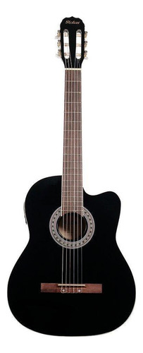 Guitarra Electroacústica Cuerdas Nylon Eags-bk Color Color Negro Orientación De La Mano Derecha