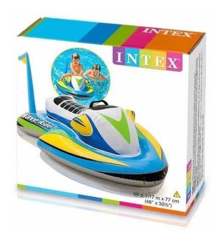 Jet Ski Inflável 117x77cm Boia Bote Piscina Infantil Intex