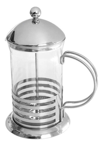 Cafetera Prensa Francesa Manual Plateada X 800 Ml