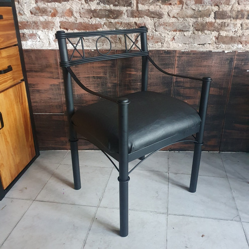 Imagen 2 de 4 de Sillon De Hierro Imperio Brazo De Hierro + Tapizado 50x45