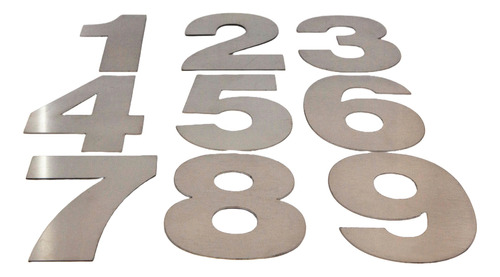 Numeros Acero Inoxidable 8 Cm X 4 Unidades Dirección Casa