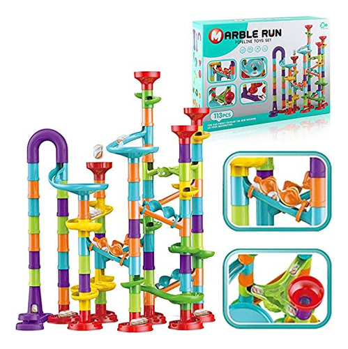 Fun Toys X 113 Piezas Marble Run - Juego Compacto De Bloques