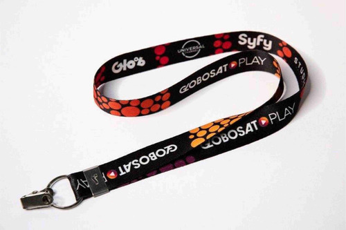 100 Cordões Personalizados Crachá 20mm Com Jacaré