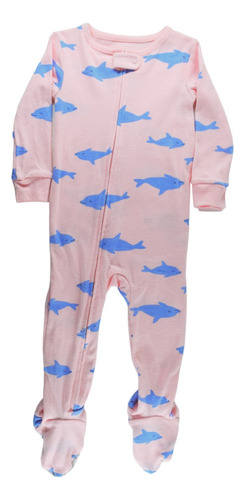 Pijama De Algodón Rosa Diseño De Delfin - Baby Girl Carters