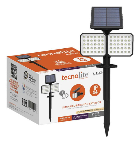 Luminario Ext Led 01.6w 3.7vcd 120lm 30k Ngr