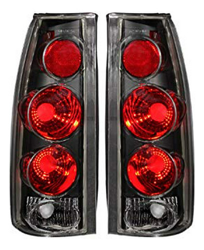 Luces Traseras Negras Estilo 3d Para Chevrolet (par)