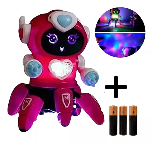 Brinquedo ROBO LADY COM FACE DIGITAL LUZ Robô Cyber Bat Aranha Som