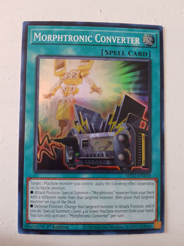 Set 2 Cartas Yu-gi-oh! Morphtronic Converter Mp23-en150 Morphtronic Converter Inglés (Usado)