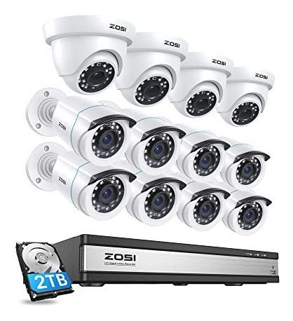 Zosi 1080p H.265+ Home Security Camera System, 5mp Jfsvt