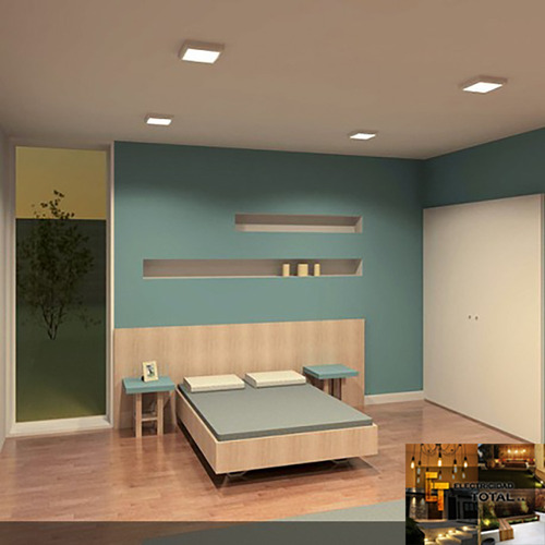 Imagen 4 de 10 de Panel Led 24w Cuadrado Aplicar Blanco Frío / Cálido